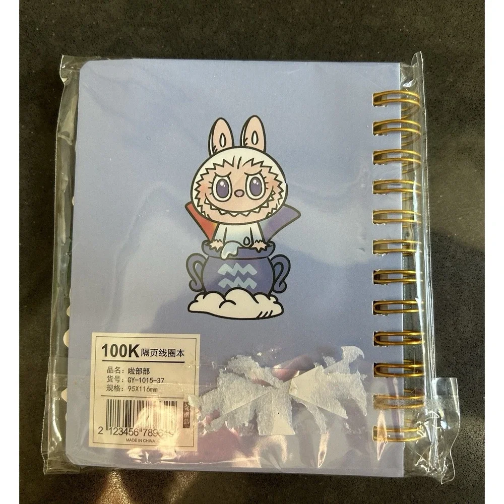 NEW Labubu Tabbed Spiral Bound Mini Notebook